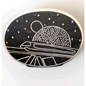 Epcot-Inspired Hand-Painted Wood Wall Art | Spaceship Earth Monorail Disney